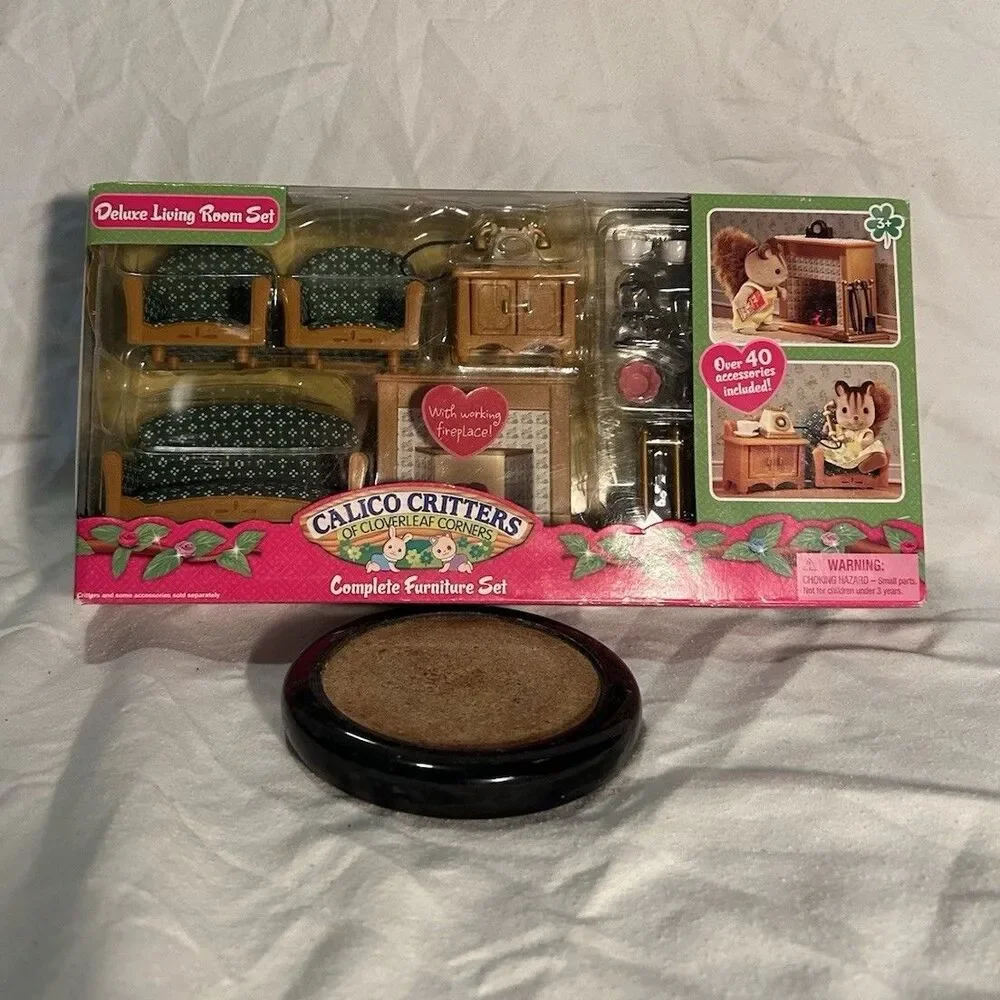 Calico Critters Deluxe Living Room Furniture Set w/ Fireplace Sofa CC2263